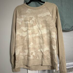 Sonoma Women's Beige Camo Sweatshirt